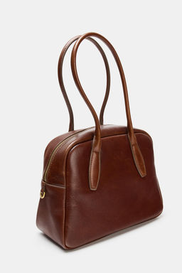 LEATHER BOWLING BAG - Zara фото 12