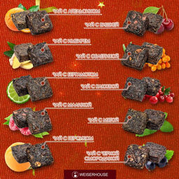 Чайное ассорти кубики (черный чай) 5-7гр, 1упХ10 шт Новый год коробочка