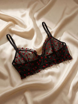 Balenli Dolgusuz Kalp Desenli Ti??rt S?tyen