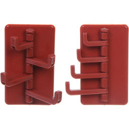 Цена за 10 шт. Крючок настенный многофункциональный на липкой основе "ИДЕЯДОМА", цвет марсала, нагрузка 3кг/9*5,5см (пакет с подвесом)