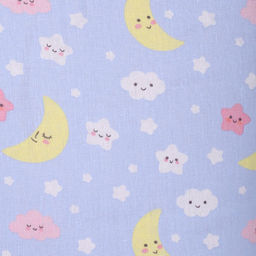 Постельное бельё BABY Спокойной ночи голубой 112х147см, 110х150см, 60х60см, бязь 120г/м, , хлопок 100% - Атра фото 3