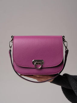 Сумка кожаная Azaro 30741 фиолет.флокс