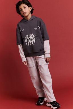 %100 Pamuk Loose Fit Beli Lastikli E_ofman Alt_ Erkek _ocuk