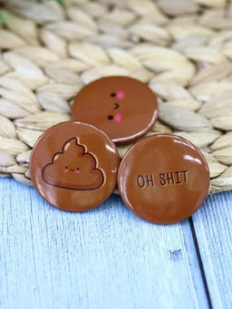 Набор значков 3 шт. iLikeGift "Oh Shit"