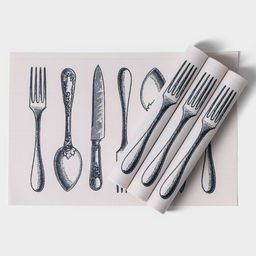 Салфетки сервировочные на стол Доляна «Сервировка», 4 шт., 30×45 см, белые