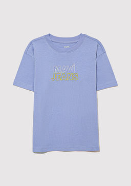 Mavi Jeans Bask?l? Lila Tisort