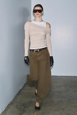 ASYMMETRIC LAYERED-EFFECT T-SHIRT