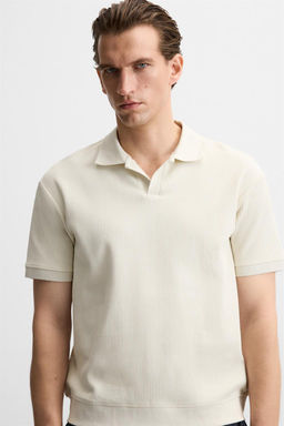 TEXTURED POLO SHIRT WITH RIBBED TRIMS - Zara фото 57