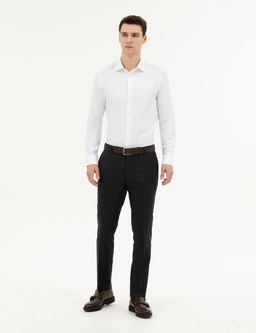Beyaz Slim Fit Uzun Kollu G_mlek