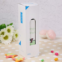 Бутылка для воды «Завтрак», 500 мл, h=23.5 см, с ручкой, в чехле, стекло, рисунок МИКС