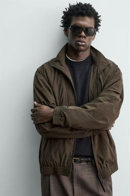 CAZADORA BOMBER RELAXED FIT / Chocolate - Zara фото 6