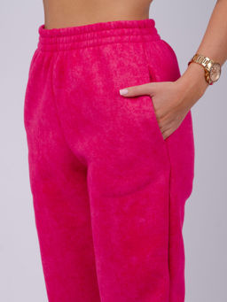 Джоггеры Мистерия 5, футер 3-х нитка начес - Малина фото 44