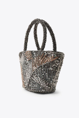 EMBROIDERED BEADED HANDBAG - Zara фото 4