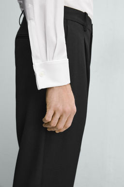 CAMISA SLIM FIT PU?O GEMELO / Blanco - Zara фото 6