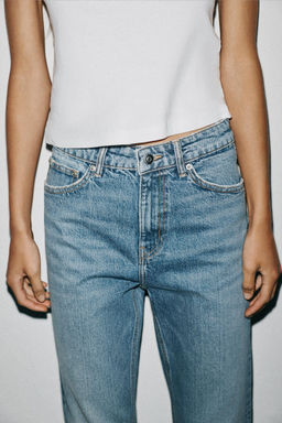 TRF STRAIGHT HIGH-WAIST JEANS - Zara фото 21