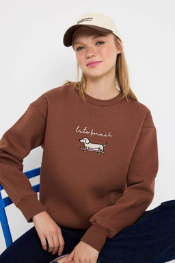 Teen Kahverengi Orme Sweatshirt TWOAW26SW00140