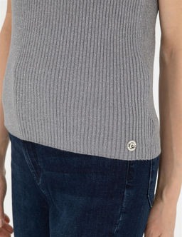 Gri Melanj Ex. Slim Fit Triko Bluz - Pierre cardin фото 7