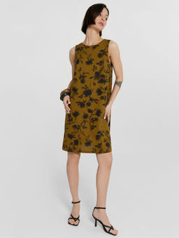 Платье женское хаки с цветочным принтом - Mark formelle фото 8