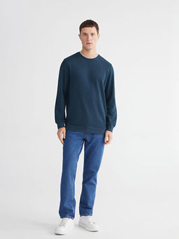 Bisiklet Yaka Erkek Sweatshirt