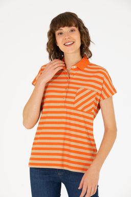 U. S. Polo Assn Женская футболка с воротником-поло Brick - U.s. polo assn фото 3