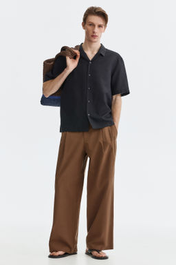 Camisa resort en mezcla de lino Relaxed Fit - H&m фото 13