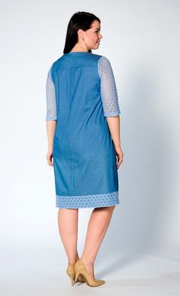 Хит сезона! Платье из голубого хлопкаджинс с эффектной отделкой - Ckc collections фото 3