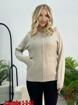 кофта женская на молнии оверсайз