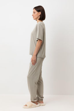 Е 20151/пыльно-оливковый пижама жен