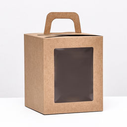 Цена за 2 шт. Коробка для десерта, упаковка кондитерская, крафт, с окном, 15×15×18 см