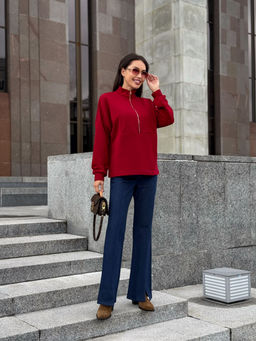 Джемпер AURA 2199-170 спелая вишня