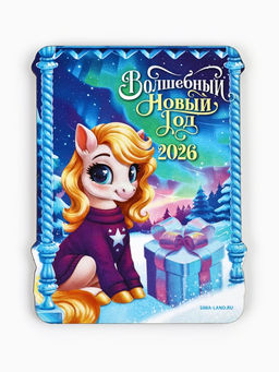 Цена за 3 шт. Магнит на холодильник «Волшебный новый год»
