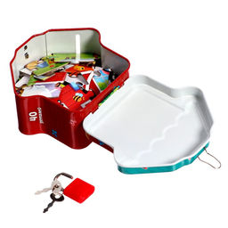 Фигурный пазл в металлической копилке с замочком Животные нашей фермы, 40 деталей - Puzzle time фото 7