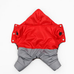 Комбинезон зимний для животных Дуэт, 2XL (ДС 34-36, ОШ 34-36, ОГ 44-48 см), красно-серый - Simaland фото 8