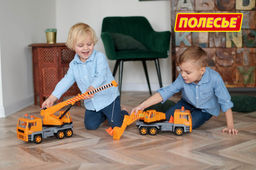 Алмаз, автомобиль-кран инерционный (в сеточке) - Полесье фото 7