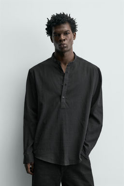 CAMISA EFECTO ARRUGADO / Carb?n - Zara фото 2