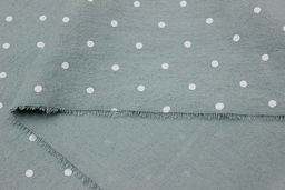 Теплый хлопок Редкий (4мм) горох цв.св.голубой мох, ш.1.49м, хлопок-100%, 160гр/м.кв - Купава фото 2