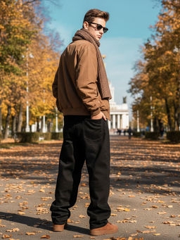 Джинсы-багги утеплённые для мальчиков - Синий мир фото 10