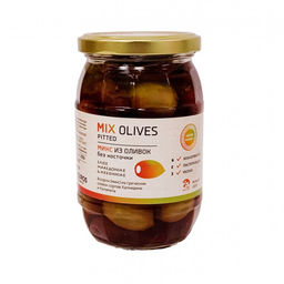 Микс из оливок (L) без косточки в рассоле, Греция, ст.банка, 350г - Evros фото 9