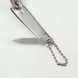 Кусачки книпсер маникюрные, с пилкой, 5.5 см, на блистере, с цепочкой