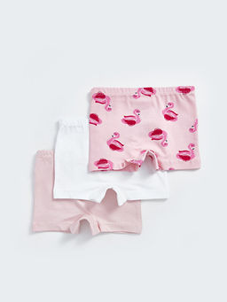 Beli Lastikli Bask?l? K?z Bebek Boxer 3l? - Waikiki фото 2