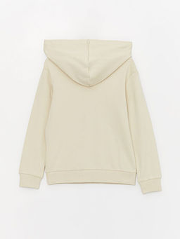 Bask?l? Uzun Kollu Erkek ?ocuk Hoodie - Waikiki фото 3