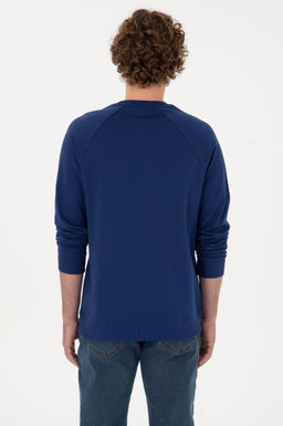 Erkek _ndigo Basic Sweatshirt Sepette S_rpriz _ndirim - U.s. polo assn фото 5