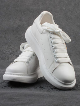 03-X668-1D WHITE Кроссовки женские (натуральная кожа)