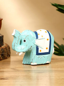 Сувенир «Слонёнок», 12×5×9 см, дерево, бирюзовый
