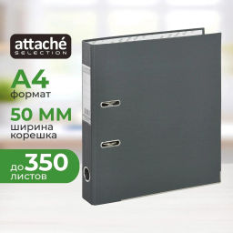 Папка-регистратор ECONOMY PLUS, 50мм, серый,ПБП1, карм.кор.,мет.уг - Attache фото 2