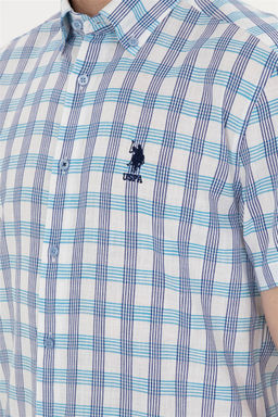 Рубашка U.S. Polo Assn Saks с коротким рукавом из хлопка  фото 7