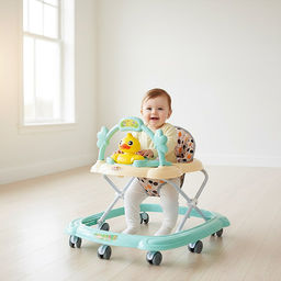 Ходунки "Хитрая уточка" (цвет мятный)