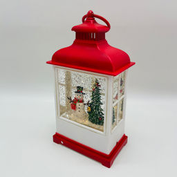 Новогодний декор стекло - Фонарь-окно красный 23 см (арт. WDL-23018A/B) в ассортименте - Ип лебедев о.ю фото 9
