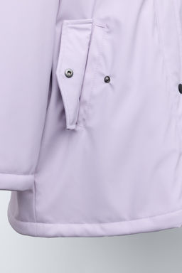 RUBBERISED WATER-RESISTANT JACKET WITH FAUX FUR - Zara фото 7