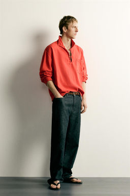 CAMISA POLO RELAXED FIT / Rojo - Zara фото 4